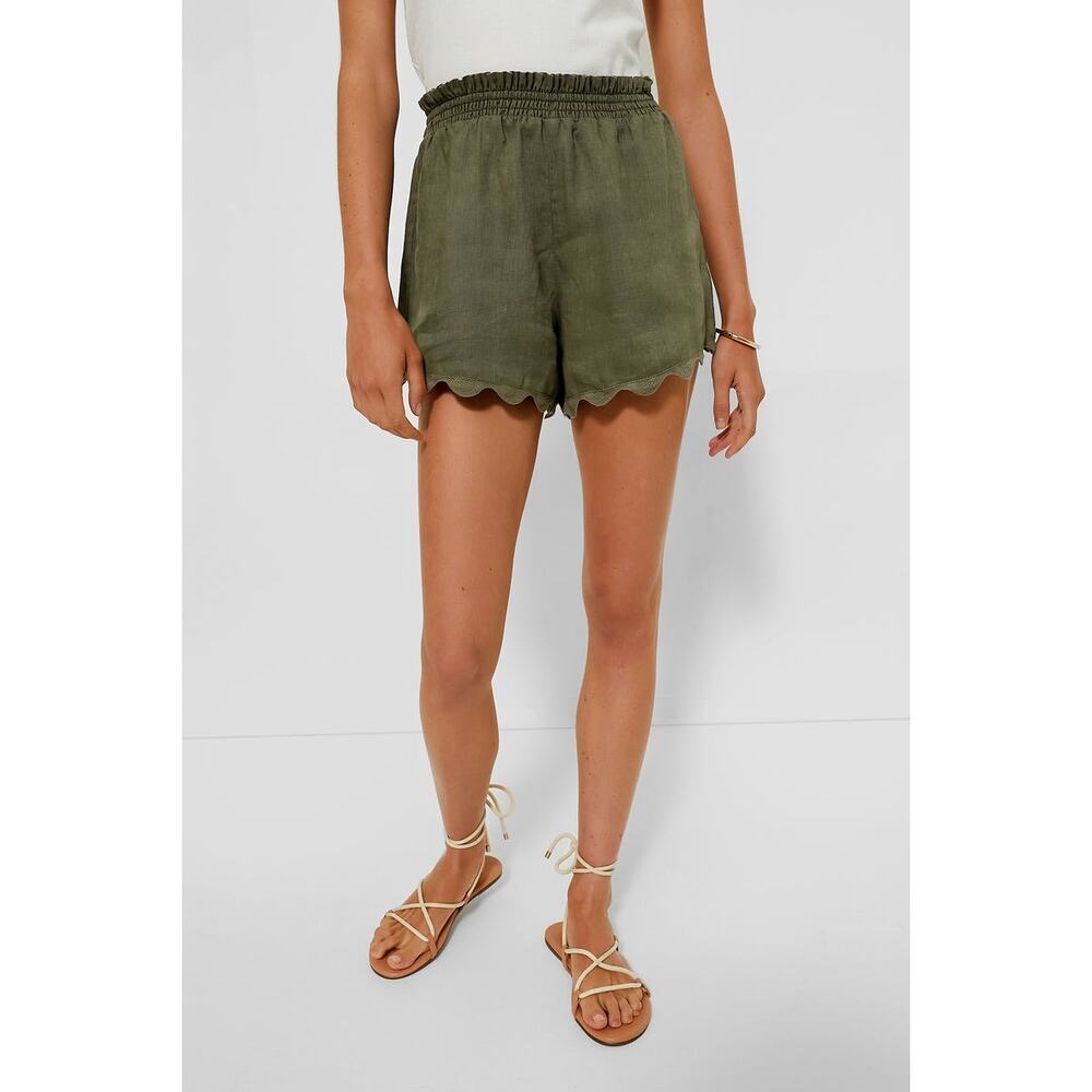 TUCKERNUCK Army Green Linen Ava Short Size XXL NWT Retail $128 Tuckernuck
